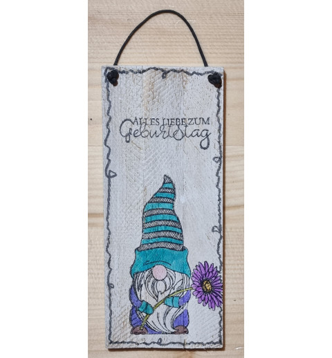 Mini Schild Alles Liebe zum Geburtstag/Wichtel