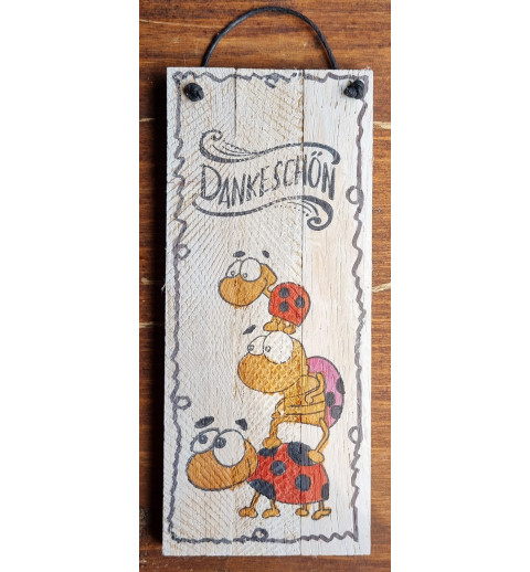 Mini Schild Dankeschön/Marienkäfer