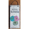 Mini Schild Herzlichen Glückwunsch/Blumen