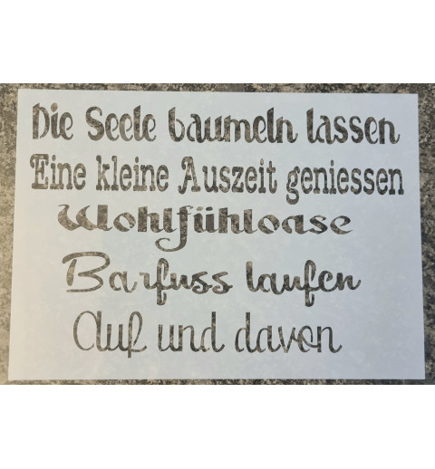 Schablone kurze Sprüche