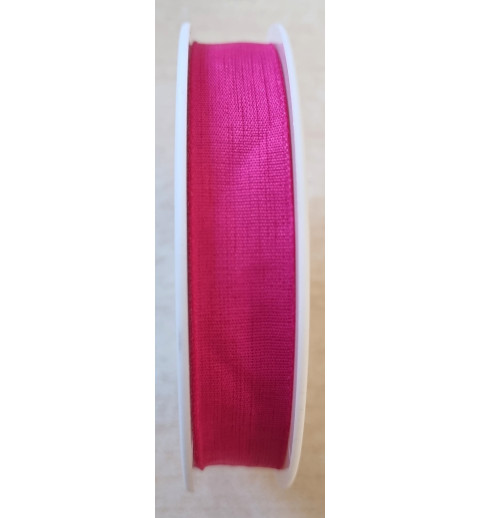 Dekoband in Leinenoptik pink