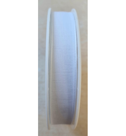 Dekoband in Leinenoptik weiss