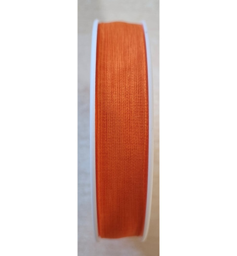Dekoband in Leinenoptik orange