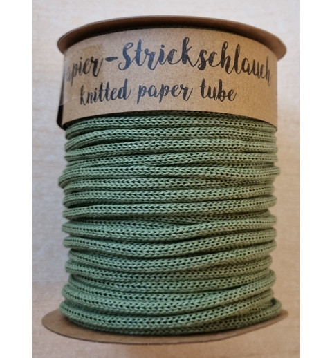 Papier-Strickschlauch olive