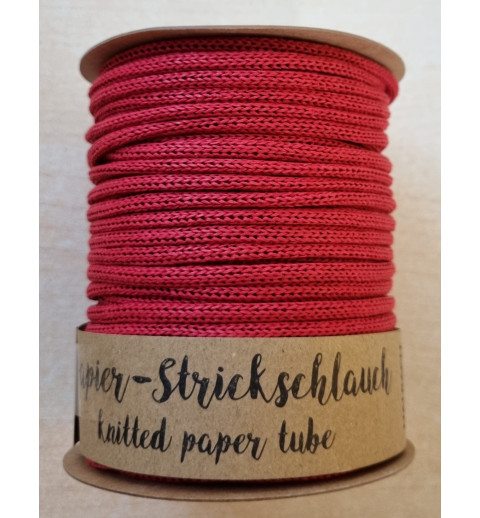 Papier-Strickschlauch rot
