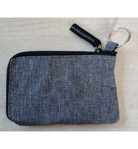 Schlüsselanhänger-Tasche grau