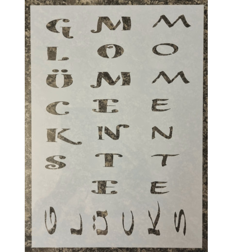 Schablone Glücksmomente