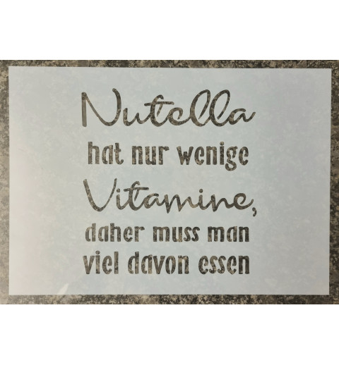 Schablone Nutella