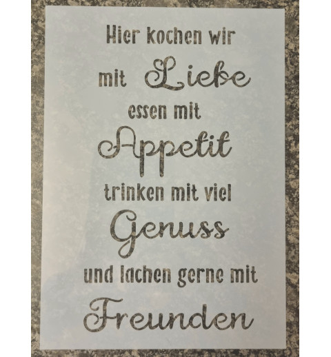 Schablone Liebe/Appetit