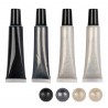 Perlen Pens schwarz/antik-silber/2× weiss