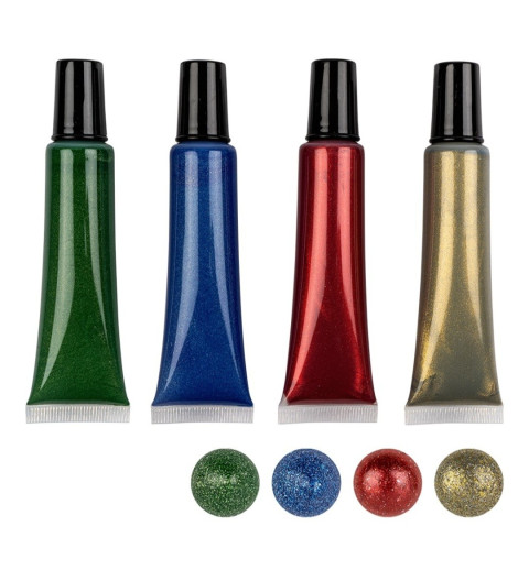 Perlen Pens rot/gold/blau/grün