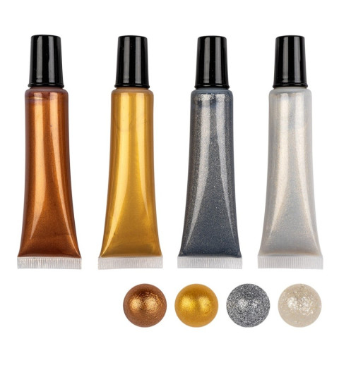 Perlen Pens weiss/silber/kupfer/gold