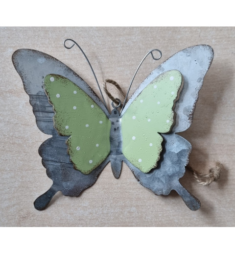 Metall Schmetterling hellgrün