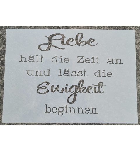 Schablone Liebe/Ewigkeit