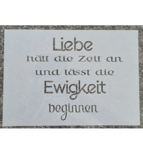 Schablone Liebe/Ewigkeit