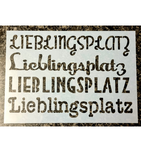 Schablone Lieblingsplatz