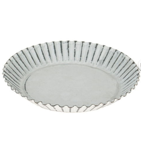 Metall Teller weiss