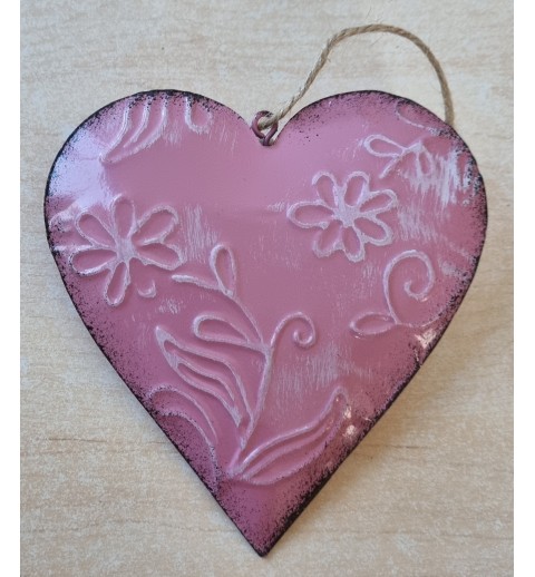 Metall Herz rosa