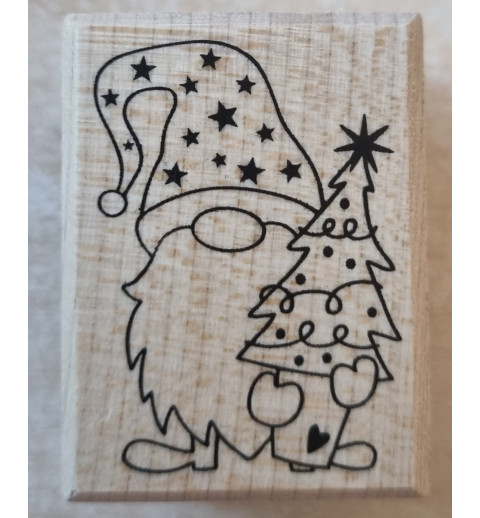 Holzstempel Wichtel/Tannenbaum