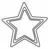 Metall Stern schwarz