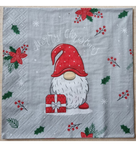 Serviette Wichtel/Geschenk