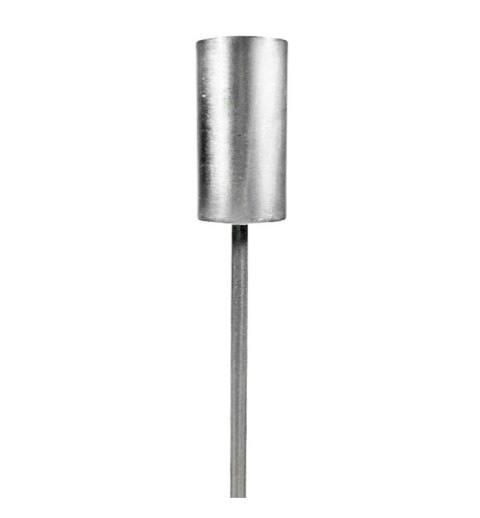 Metall Kerzen Stecker silberfarbig