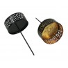 Teelicht Stecker schwarz/gold