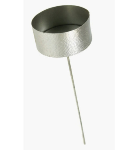 Teelicht Stecker silberfarbig