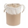 Pappmaché Rundbox mit Baumwollsack