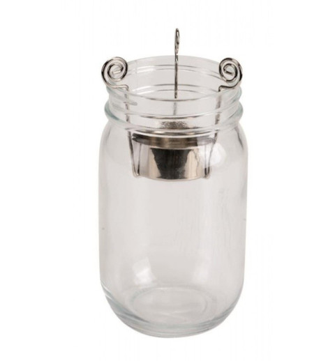 Metall Teelichthalter für Glas silberfarbig