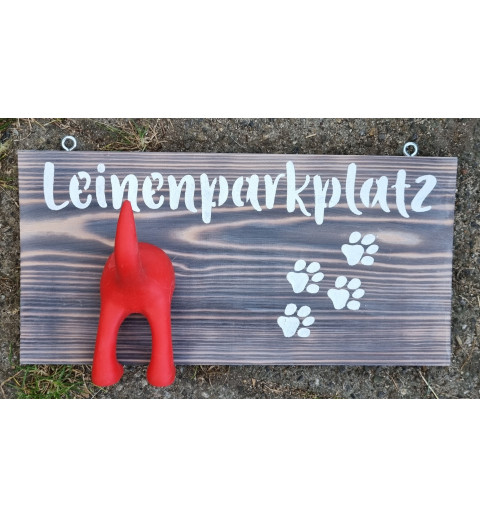 Leinenparkplatz rot