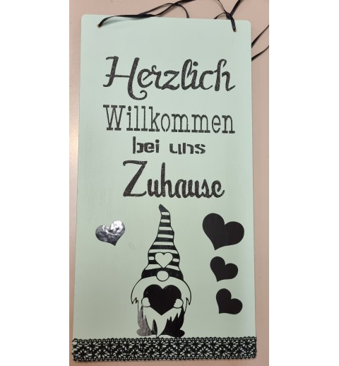 Schild Herzlich Willkommen