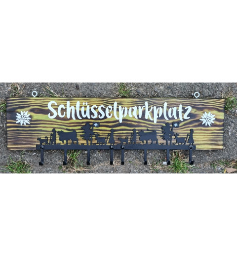Schlüsselbrett Alpaufzug grün