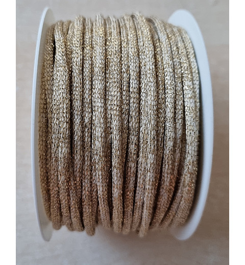Kordel mit Draht gold/glitzer