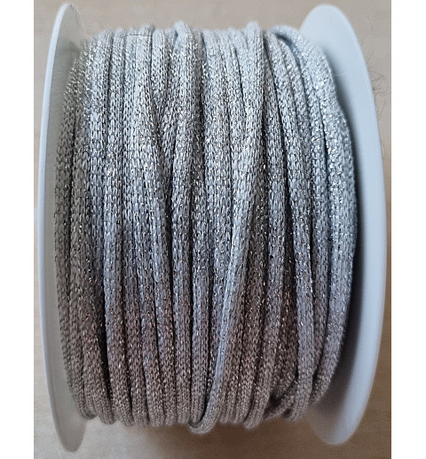 Kordel mit Draht silber/glitzer