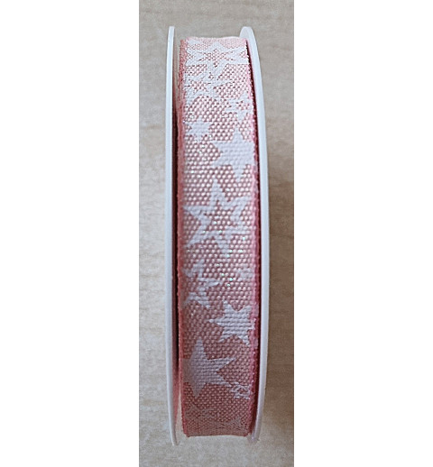 Deko Band rosa mit Sternen