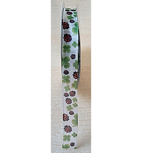 Deko Band Organza Marienkäfer/Kleeblatt