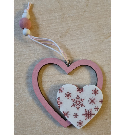 Holz Herz rosa