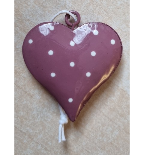 Metall Herz mauve