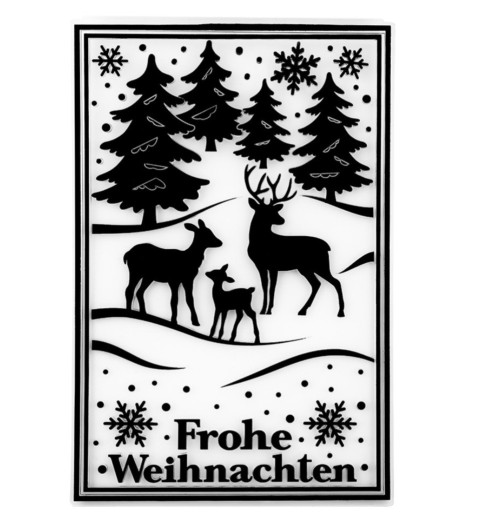 Prägeschablone Hirsch/Wald