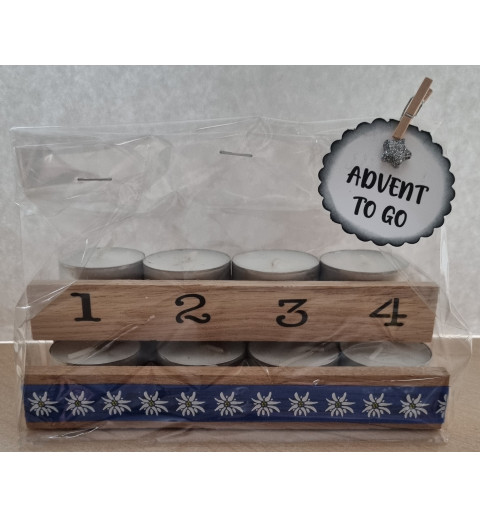 Advent to go Edelweiss blau