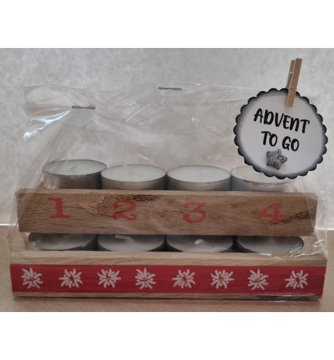 Advent to go Edelweiss rot