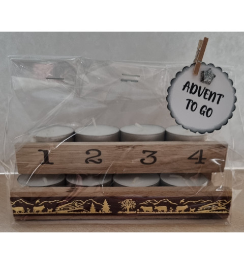 Advent to go Alpaufzug braun/gold