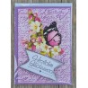 Herzlichen Glückwunsch Schmetterling lila/pink