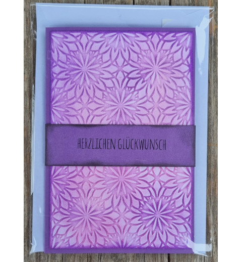 Herzlichen Glückwunsch Blumen lila/violette