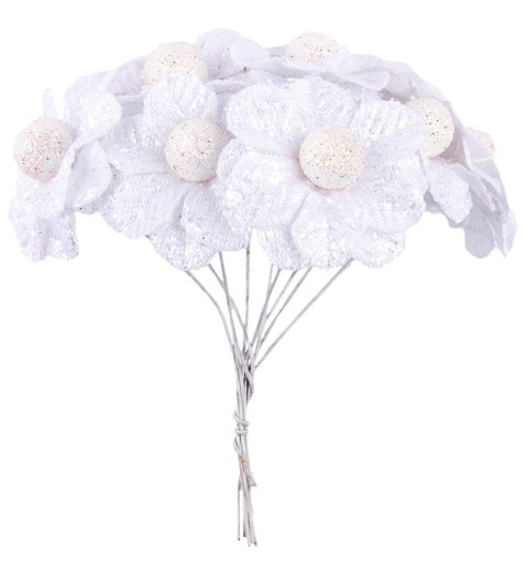 Deko Blüte weiss