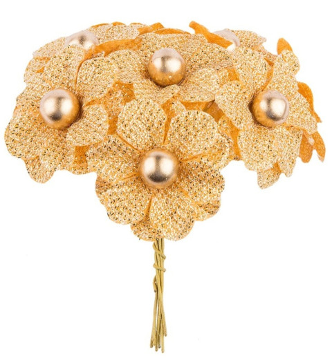 Deko Blüte gold