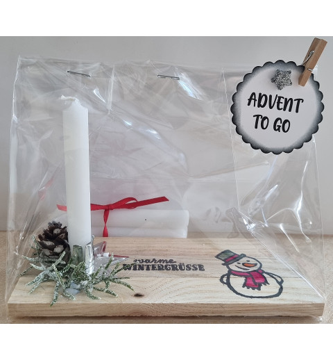 Advent to go Schneemann pink