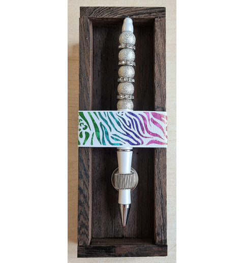 Kugelschreiber weiss/silber