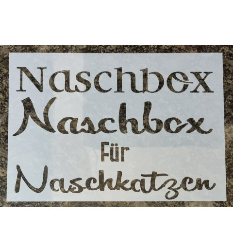 Schablone Naschbox